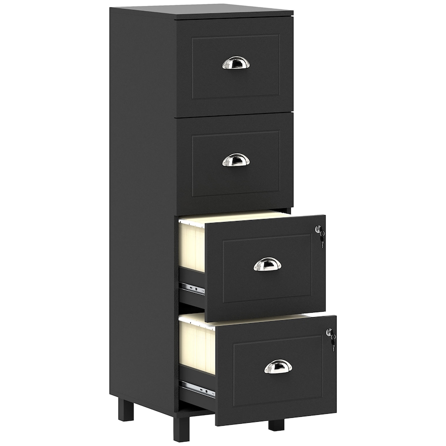 Image 997347_ST01.jpg, Product 997-347 / Price $144.19 - $149.99, HOMCOM Lateral File Cabinet with 4 Drawer, Lock, for A4 Letter from HOMCOM on TSC.ca's Home & Garden department