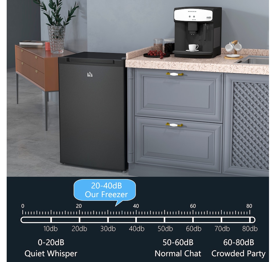 Image 997350_ALTMORE15.jpg, Product 997-350 / Price $289.99 - $299.99, HOMCOM Compact Upright Freezer 3Cu.Ft Mini Freezer w/Reversible Single Door from HOMCOM on TSC.ca's Kitchen department