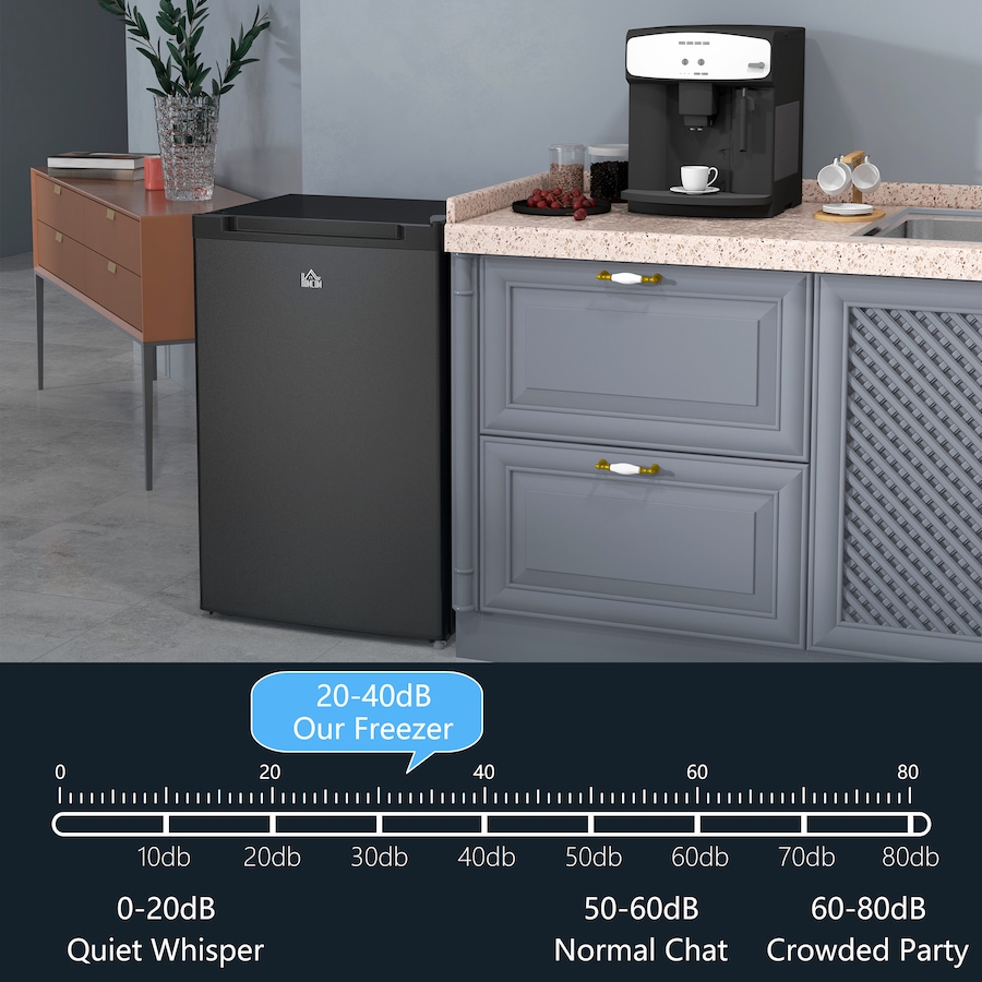 Image 997350_ALTMORE15.jpg, Product 997-350 / Price $319.99, HOMCOM Compact Upright Freezer 3Cu.Ft Mini Freezer w/Reversible Single Door from HOMCOM on TSC.ca's Kitchen department