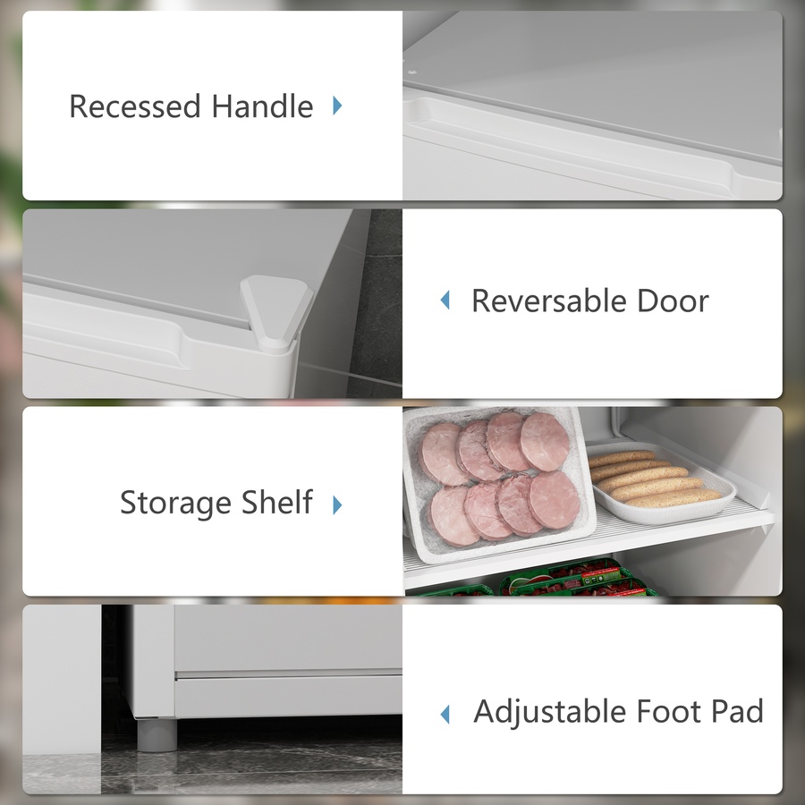 Image 997350_ALTMORE4.jpg, Product 997-350 / Price $319.99, HOMCOM Compact Upright Freezer 3Cu.Ft Mini Freezer w/Reversible Single Door from HOMCOM on TSC.ca's Kitchen department