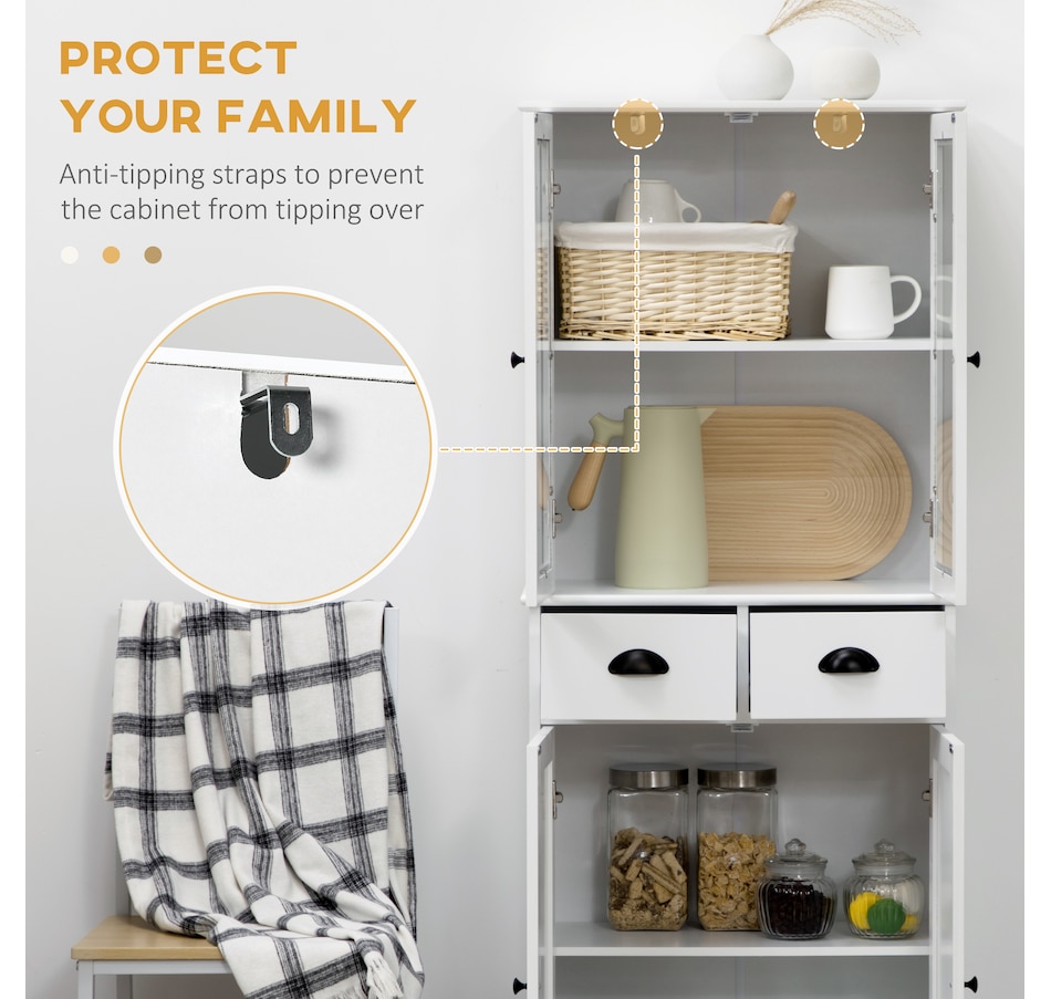 Image 997352_ALTMORE13.jpg, Product 997-352 / Price $189.99 - $199.99, HOMCOM 61" Kitchen Pantry Storage Cabinet w/ Shelves Soft Close Doors from HOMCOM on TSC.ca's Home & Garden department