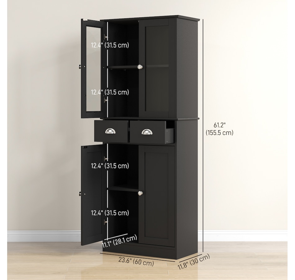 Image 997352_ALTMORE2.jpg, Product 997-352 / Price $189.99 - $199.99, HOMCOM 61" Kitchen Pantry Storage Cabinet w/ Shelves Soft Close Doors from HOMCOM on TSC.ca's Home & Garden department