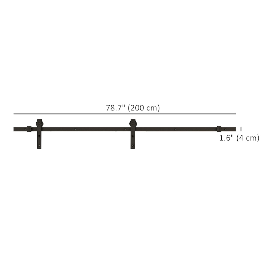 Image 997353_ALTMORE10.jpg, Product 997-353 / Price $52.99 - $64.99, HOMCOM 6.6FT Sliding Barn Door Hardware Kit Barn Door Track Kit Brown from HOMCOM on TSC.ca's Home & Garden department