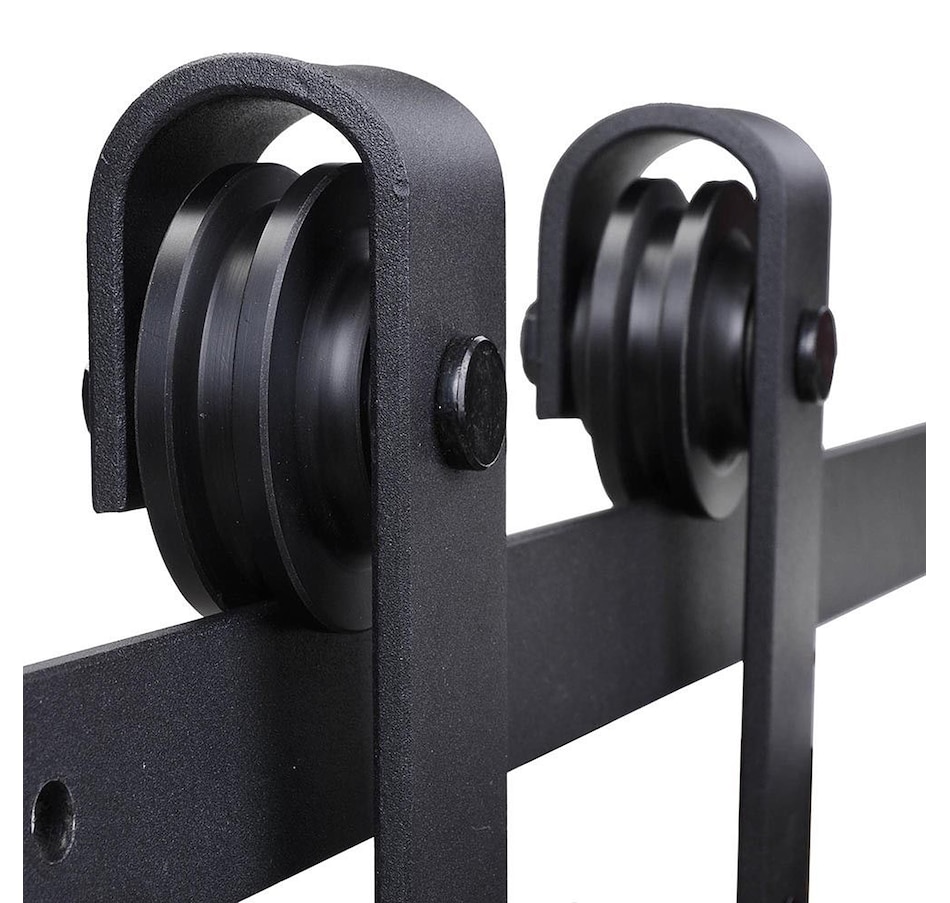 Image 997353_ALTMORE15.jpg, Product 997-353 / Price $52.99 - $64.99, HOMCOM 6.6FT Sliding Barn Door Hardware Kit Barn Door Track Kit Brown from HOMCOM on TSC.ca's Home & Garden department