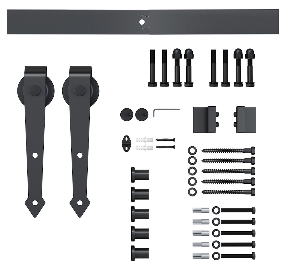 Image 997353_ALTMORE3.jpg, Product 997-353 / Price $52.99 - $64.99, HOMCOM 6.6FT Sliding Barn Door Hardware Kit Barn Door Track Kit Brown from HOMCOM on TSC.ca's Home & Garden department
