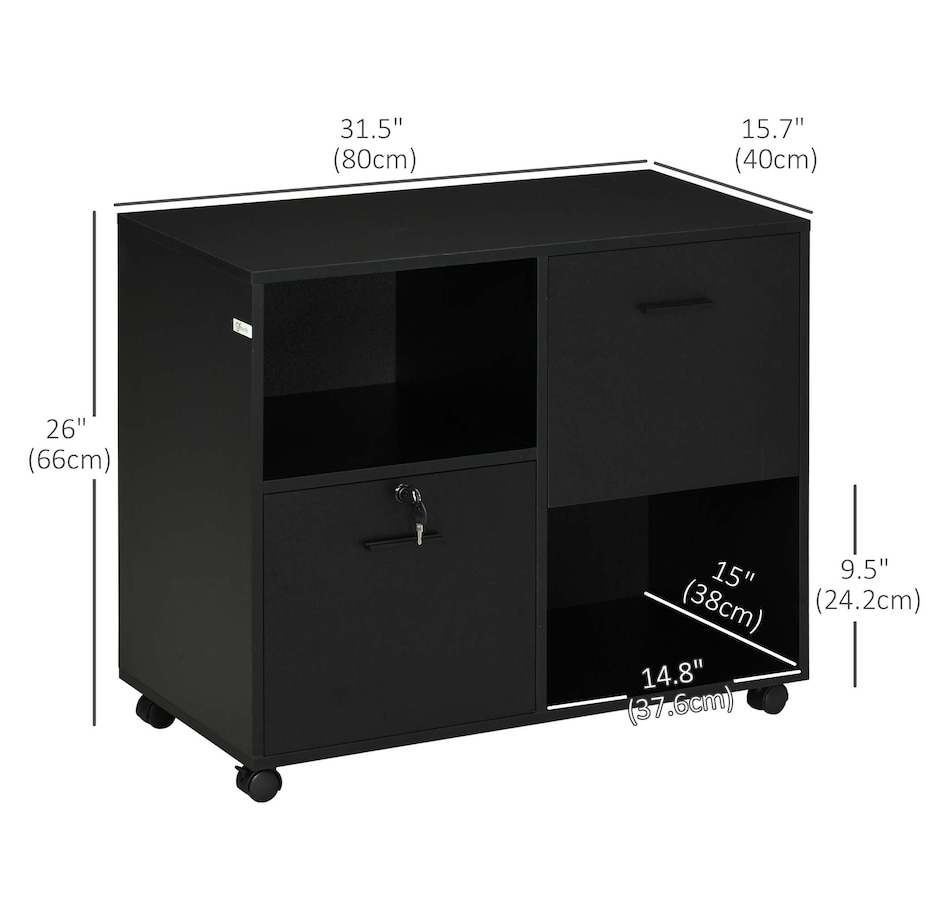 Image 997354_ALTMORE10.jpg, Product 997-354 / Price $96.99 - $114.99, Vinsetto Lateral File Cabinet with Wheels Mobile Printer Stand from Vinsetto on TSC.ca's Home & Garden department