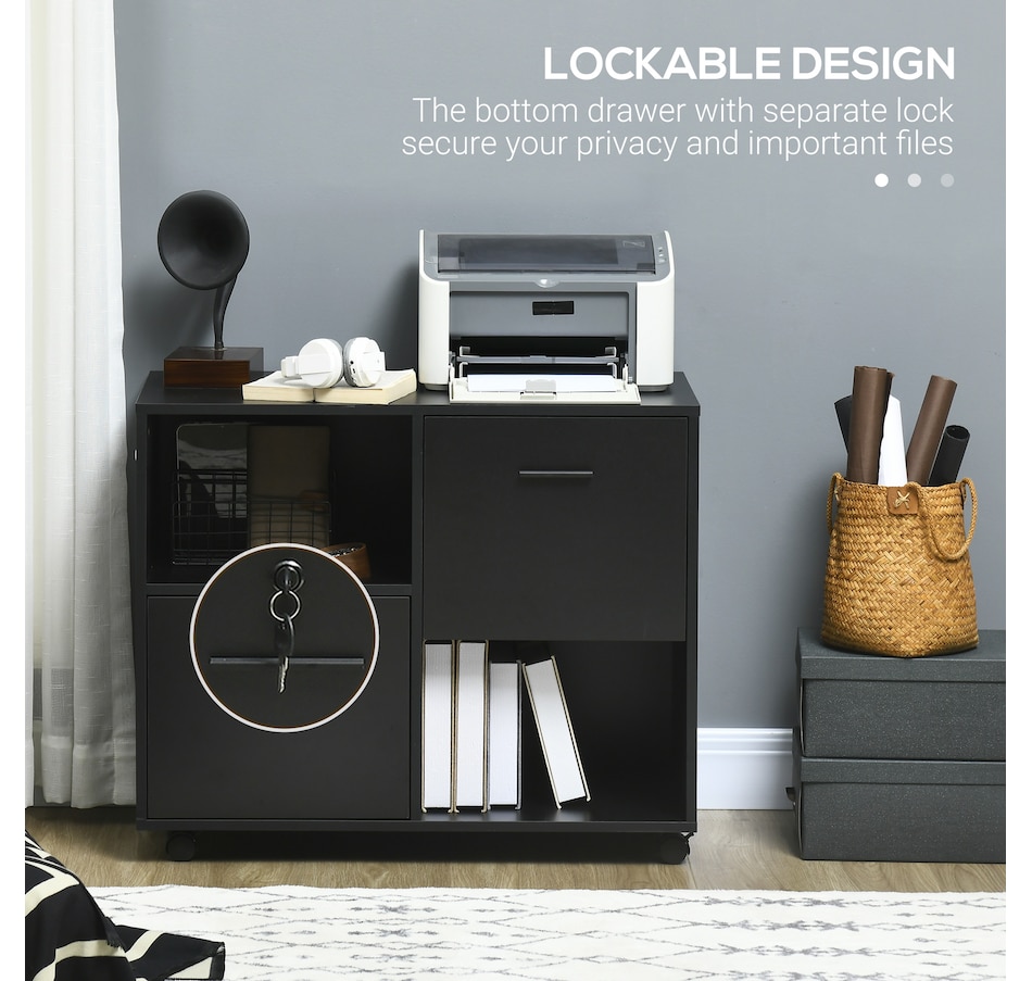 Image 997354_ALTMORE14.jpg, Product 997-354 / Price $96.99 - $114.99, Vinsetto Lateral File Cabinet with Wheels Mobile Printer Stand from Vinsetto on TSC.ca's Home & Garden department