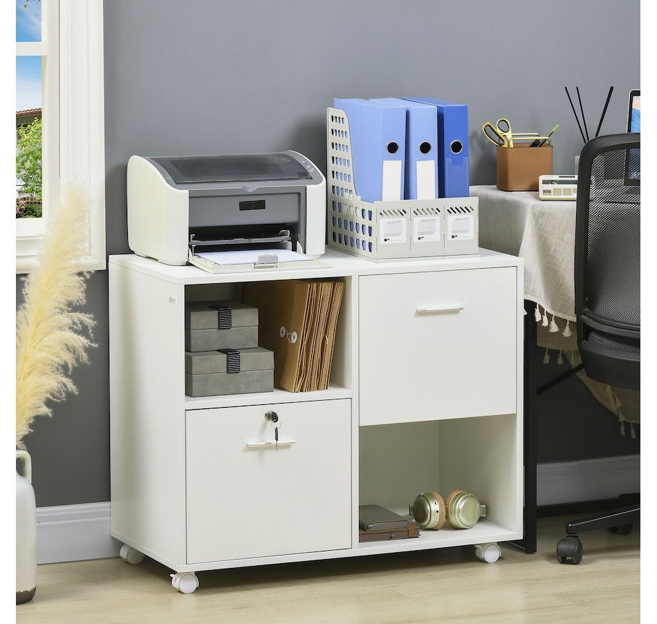 Image 997354_ALTMORE17.jpg, Product 997-354 / Price $96.99 - $114.99, Vinsetto Lateral File Cabinet with Wheels Mobile Printer Stand from Vinsetto on TSC.ca's Home & Garden department