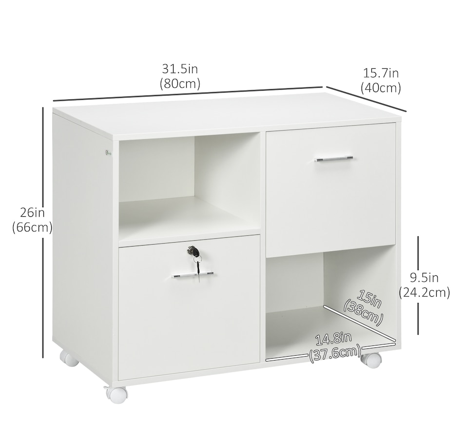 Image 997354_ALTMORE18.jpg, Product 997-354 / Price $96.99 - $114.99, Vinsetto Lateral File Cabinet with Wheels Mobile Printer Stand from Vinsetto on TSC.ca's Home & Garden department