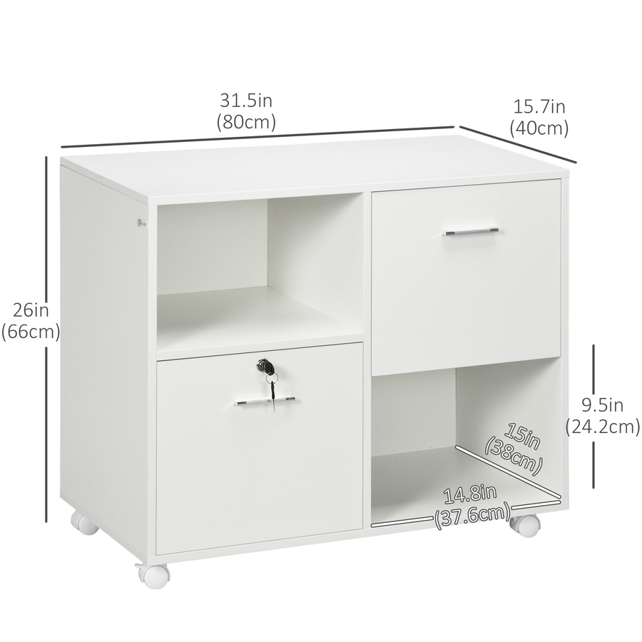 Image 997354_ALTMORE18.jpg, Product 997-354 / Price $109.99, Vinsetto Lateral File Cabinet with Wheels Mobile Printer Stand from Vinsetto on TSC.ca's Home & Garden department