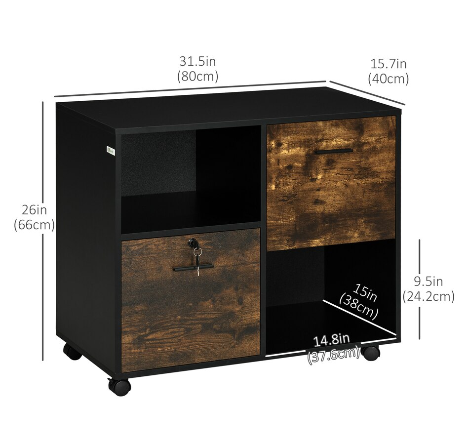 Image 997354_ALTMORE2.jpg, Product 997-354 / Price $96.99 - $114.99, Vinsetto Lateral File Cabinet with Wheels Mobile Printer Stand from Vinsetto on TSC.ca's Home & Garden department