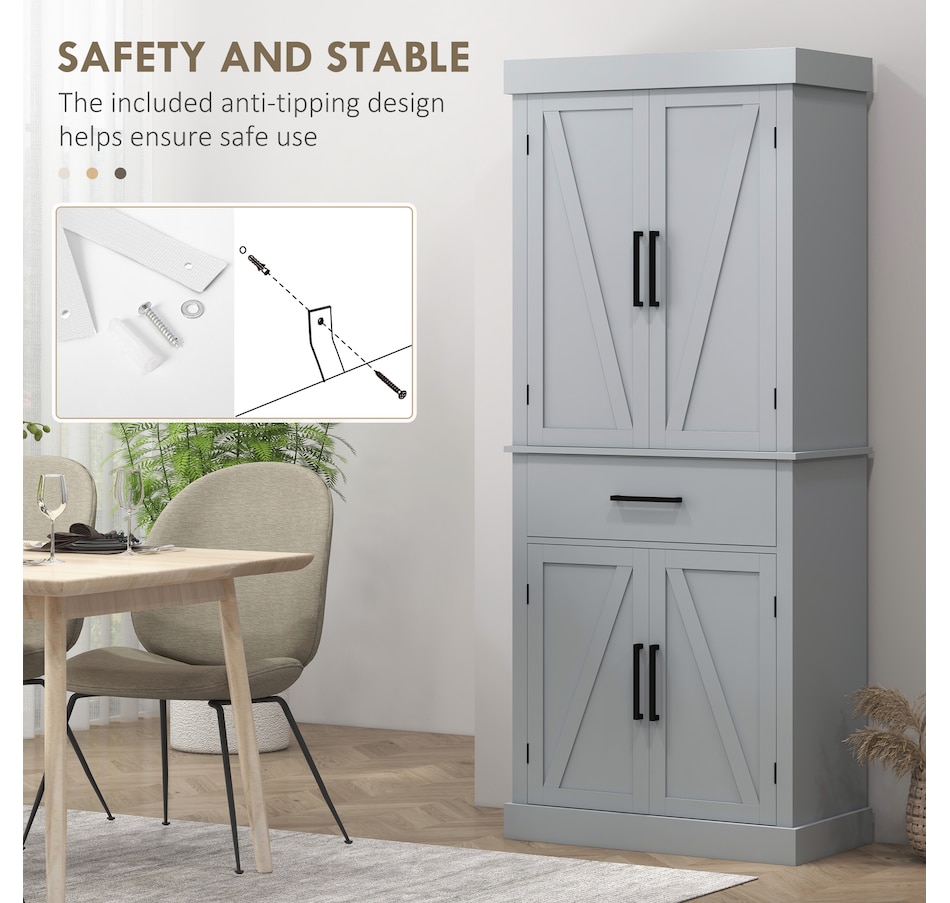 Image 997357_ALTMORE14.jpg, Product 997-357 / Price $239.99 - $314.99, HOMCOM 72" Tall Kitchen Pantry Storage Cabinet with Barn Doors and Drawer from HOMCOM on TSC.ca's Home & Garden department