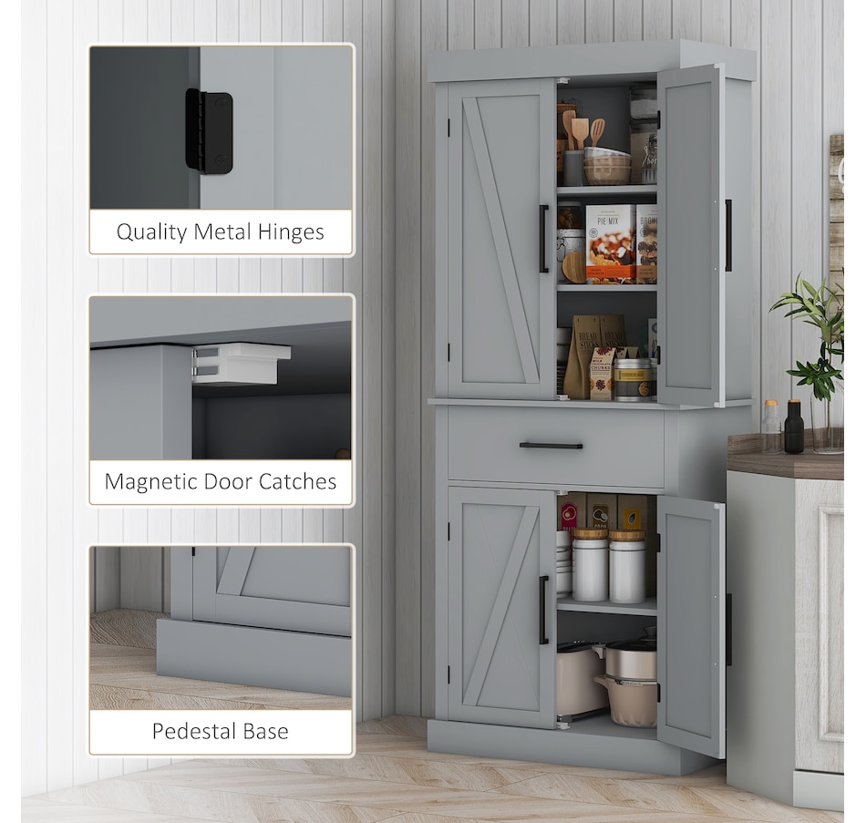 Image 997357_ALTMORE15.jpg, Product 997-357 / Price $239.99 - $314.99, HOMCOM 72" Tall Kitchen Pantry Storage Cabinet with Barn Doors and Drawer from HOMCOM on TSC.ca's Home & Garden department