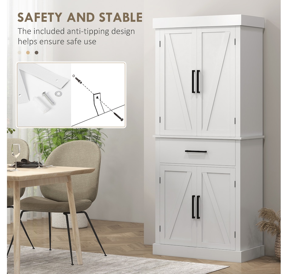 Image 997357_ALTMORE6.jpg, Product 997-357 / Price $239.99 - $314.99, HOMCOM 72" Tall Kitchen Pantry Storage Cabinet with Barn Doors and Drawer from HOMCOM on TSC.ca's Home & Garden department