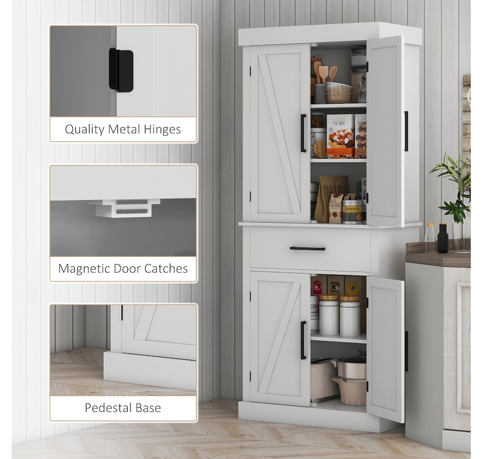 Image 997357_ALTMORE7.jpg, Product 997-357 / Price $239.99 - $314.99, HOMCOM 72" Tall Kitchen Pantry Storage Cabinet with Barn Doors and Drawer from HOMCOM on TSC.ca's Home & Garden department