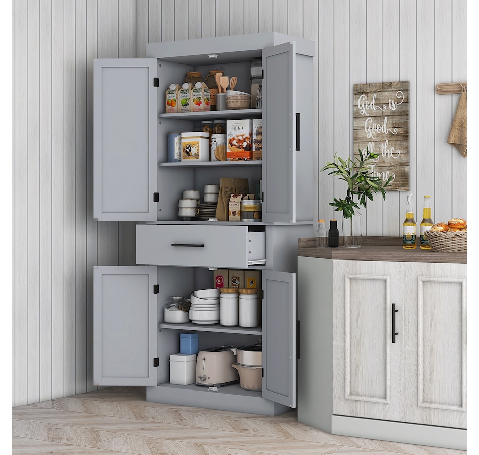 Image 997357_ALTMORE9.jpg, Product 997-357 / Price $239.99 - $314.99, HOMCOM 72" Tall Kitchen Pantry Storage Cabinet with Barn Doors and Drawer from HOMCOM on TSC.ca's Home & Garden department