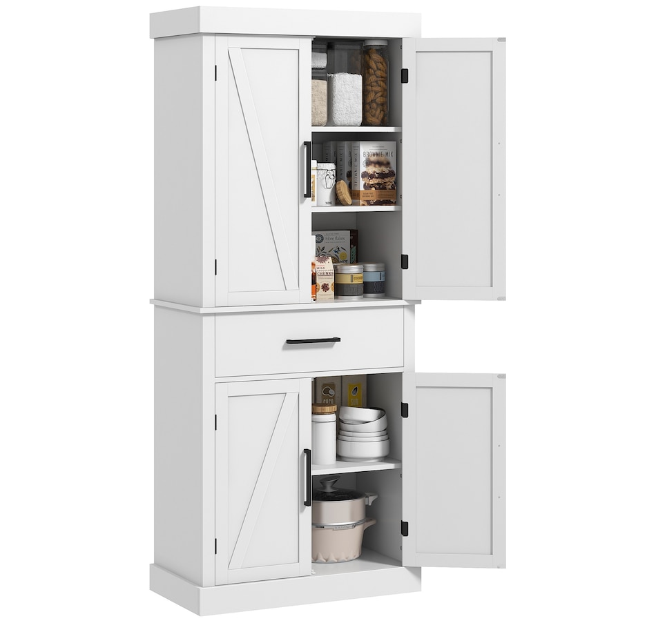 Image 997357_ST01.jpg, Product 997-357 / Price $239.99 - $314.99, HOMCOM 72" Tall Kitchen Pantry Storage Cabinet with Barn Doors and Drawer from HOMCOM on TSC.ca's Home & Garden department