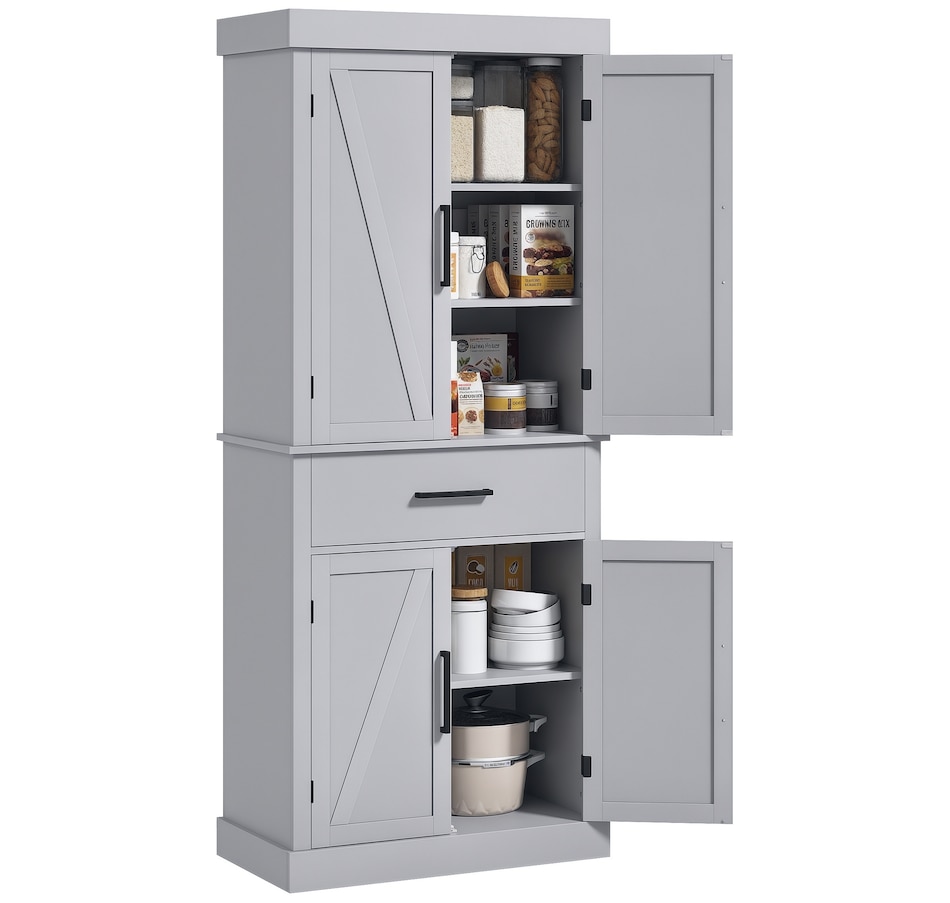 Image 997357_ST02.jpg, Product 997-357 / Price $239.99 - $314.99, HOMCOM 72" Tall Kitchen Pantry Storage Cabinet with Barn Doors and Drawer from HOMCOM on TSC.ca's Home & Garden department
