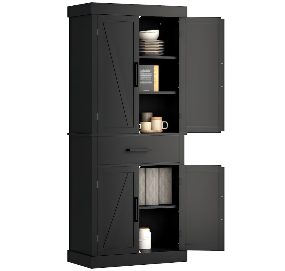 Image 997357_ST03.png, Product 997-357 / Price $239.99 - $314.99, HOMCOM 72" Tall Kitchen Pantry Storage Cabinet with Barn Doors and Drawer from HOMCOM on TSC.ca's Home & Garden department