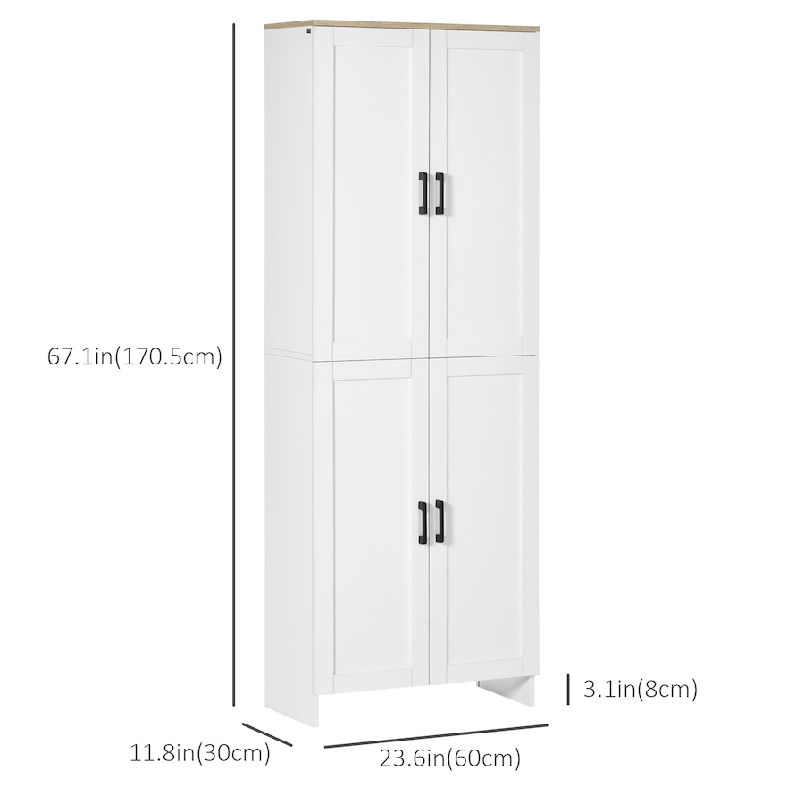 Image 997358_ALTMORE10.jpg, Product 997-358 / Price $189.99 - $194.99, HOMCOM 67" Kitchen Pantry 4-door Storage Cabinet with Adjustable Shelves from HOMCOM on TSC.ca's Home & Garden department