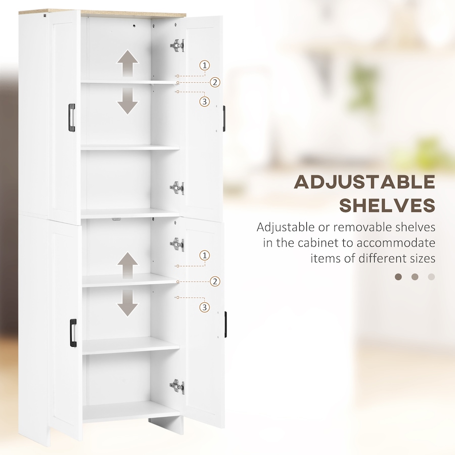 Image 997358_ALTMORE13.jpg, Product 997-358 / Price $189.99 - $194.99, HOMCOM 67" Kitchen Pantry 4-door Storage Cabinet with Adjustable Shelves from HOMCOM on TSC.ca's Home & Garden department