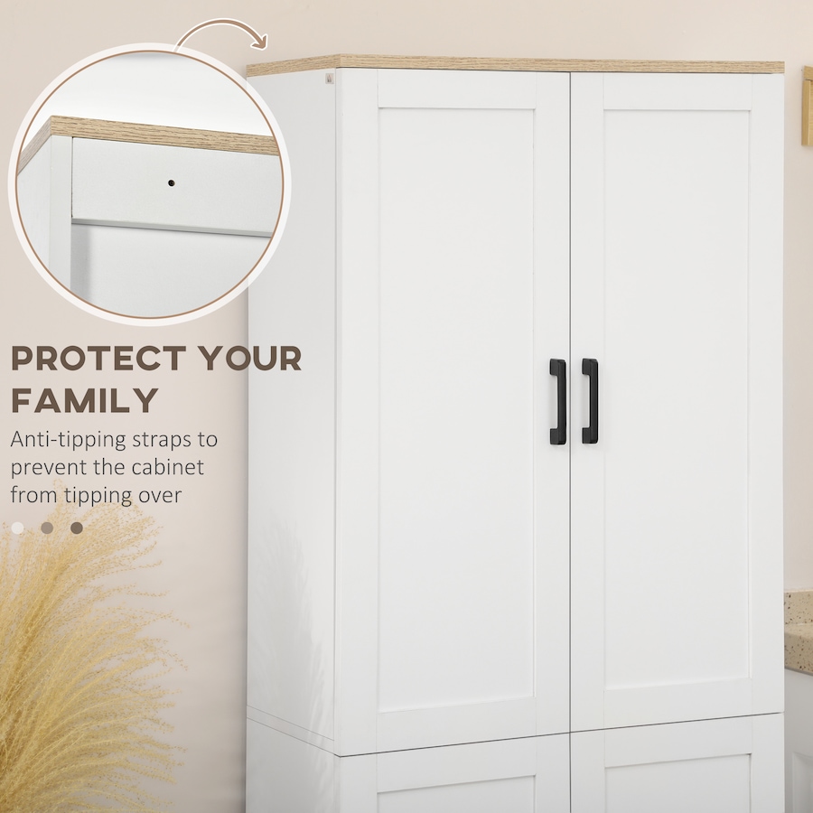 Image 997358_ALTMORE14.jpg, Product 997-358 / Price $189.99 - $194.99, HOMCOM 67" Kitchen Pantry 4-door Storage Cabinet with Adjustable Shelves from HOMCOM on TSC.ca's Home & Garden department