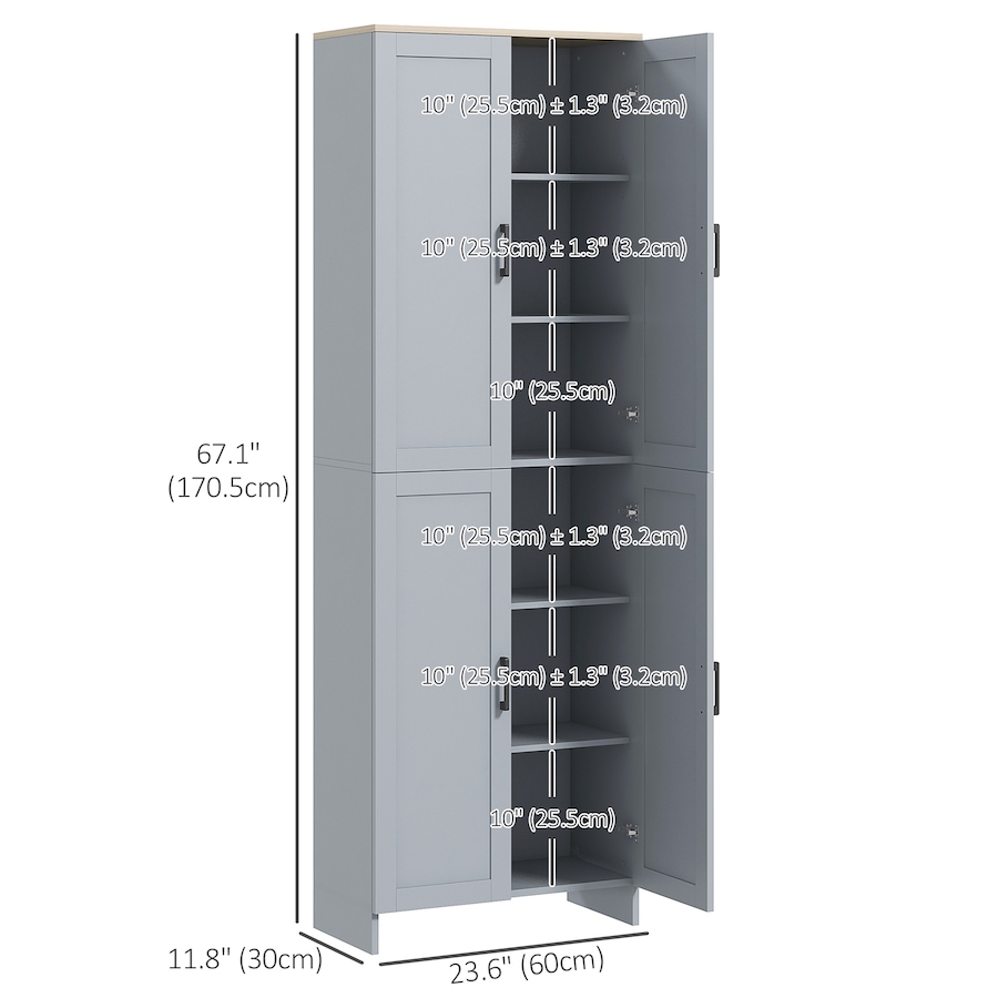 Image 997358_ALTMORE18.jpg, Product 997-358 / Price $189.99 - $194.99, HOMCOM 67" Kitchen Pantry 4-door Storage Cabinet with Adjustable Shelves from HOMCOM on TSC.ca's Home & Garden department
