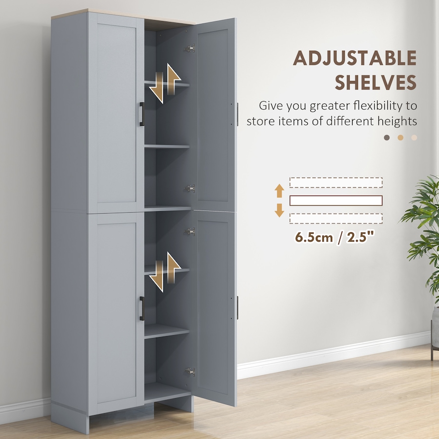 Image 997358_ALTMORE20.jpg, Product 997-358 / Price $189.99 - $194.99, HOMCOM 67" Kitchen Pantry 4-door Storage Cabinet with Adjustable Shelves from HOMCOM on TSC.ca's Home & Garden department