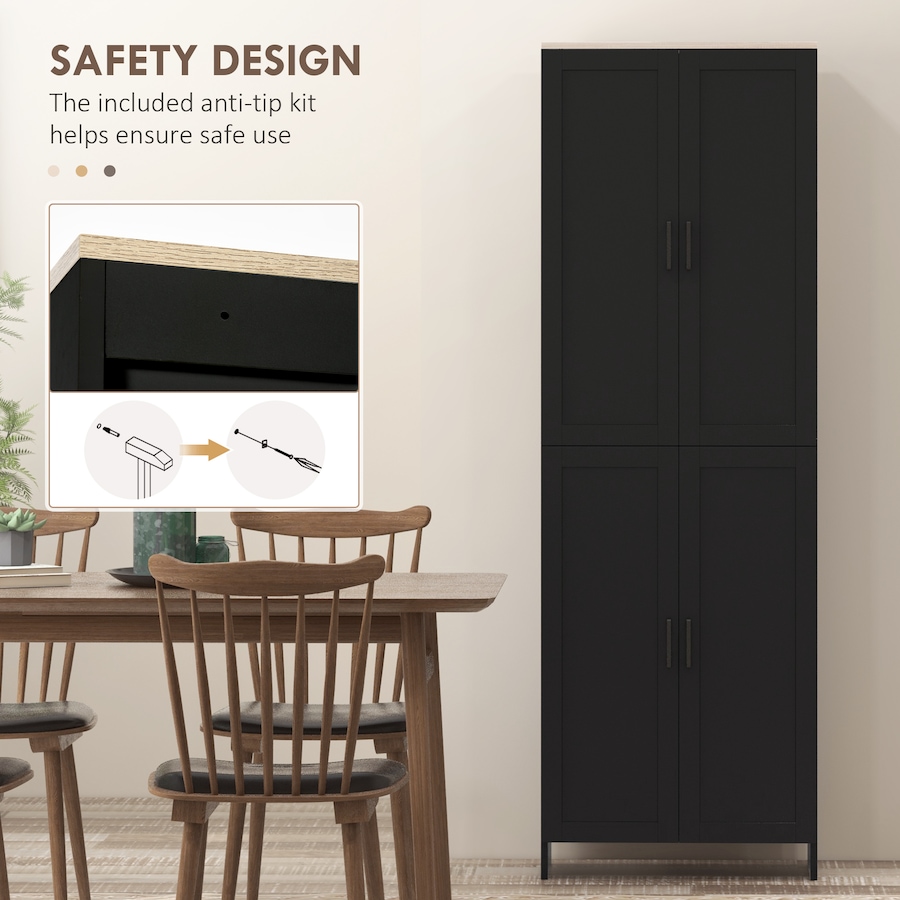 Image 997358_ALTMORE5.jpg, Product 997-358 / Price $189.99 - $194.99, HOMCOM 67" Kitchen Pantry 4-door Storage Cabinet with Adjustable Shelves from HOMCOM on TSC.ca's Home & Garden department