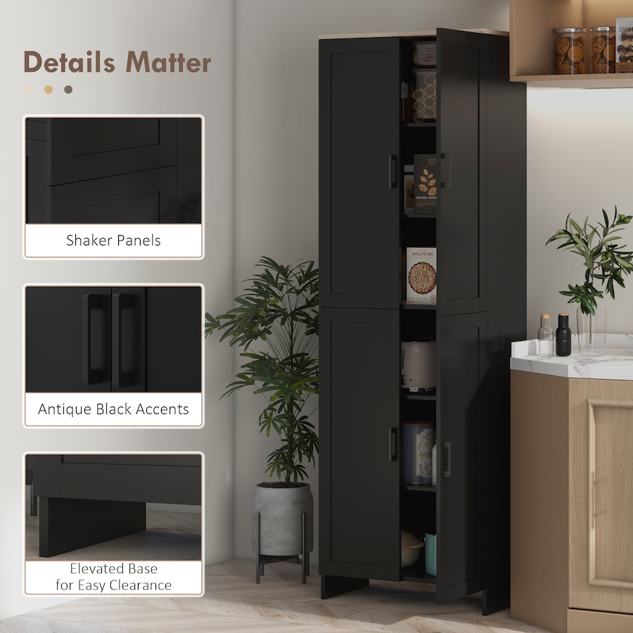 Image 997358_ALTMORE6.jpg, Product 997-358 / Price $189.99 - $194.99, HOMCOM 67" Kitchen Pantry 4-door Storage Cabinet with Adjustable Shelves from HOMCOM on TSC.ca's Home & Garden department