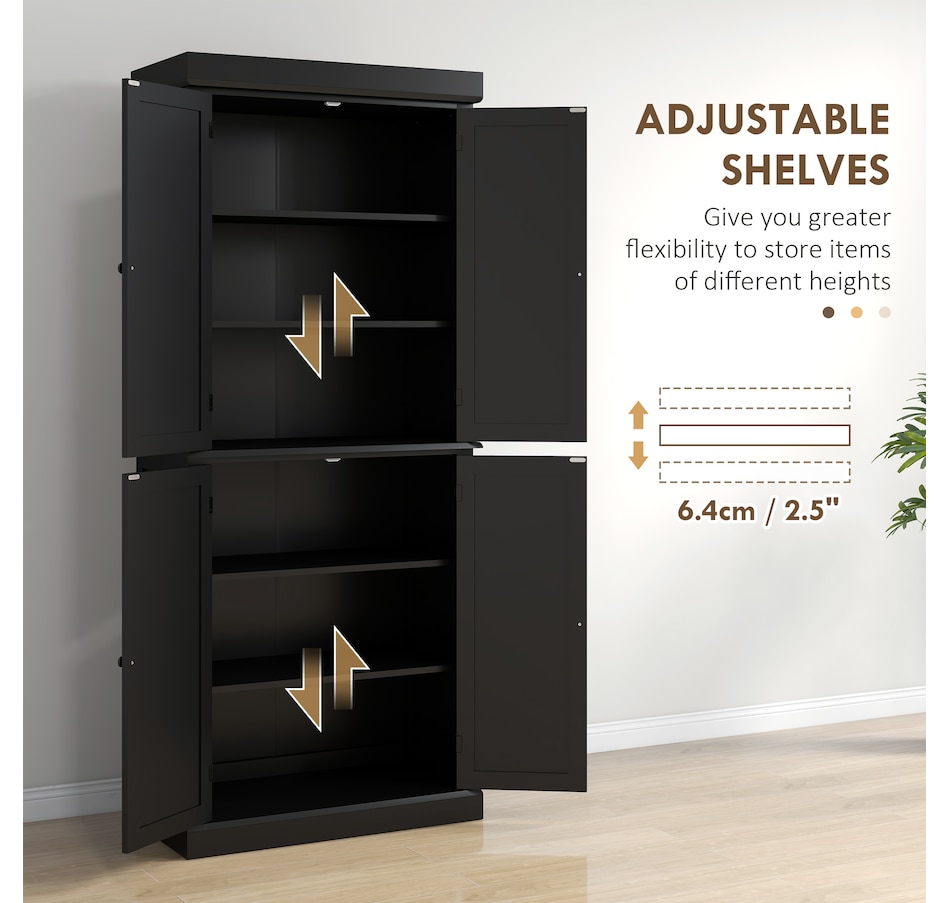 Image 997363_ALTMORE12.jpg, Product 997-363 / Price $289.99 - $369.99, HOMCOM Freestanding 4 Door Kitchen Pantry Cabinet with Shelves from HOMCOM on TSC.ca's Home & Garden department