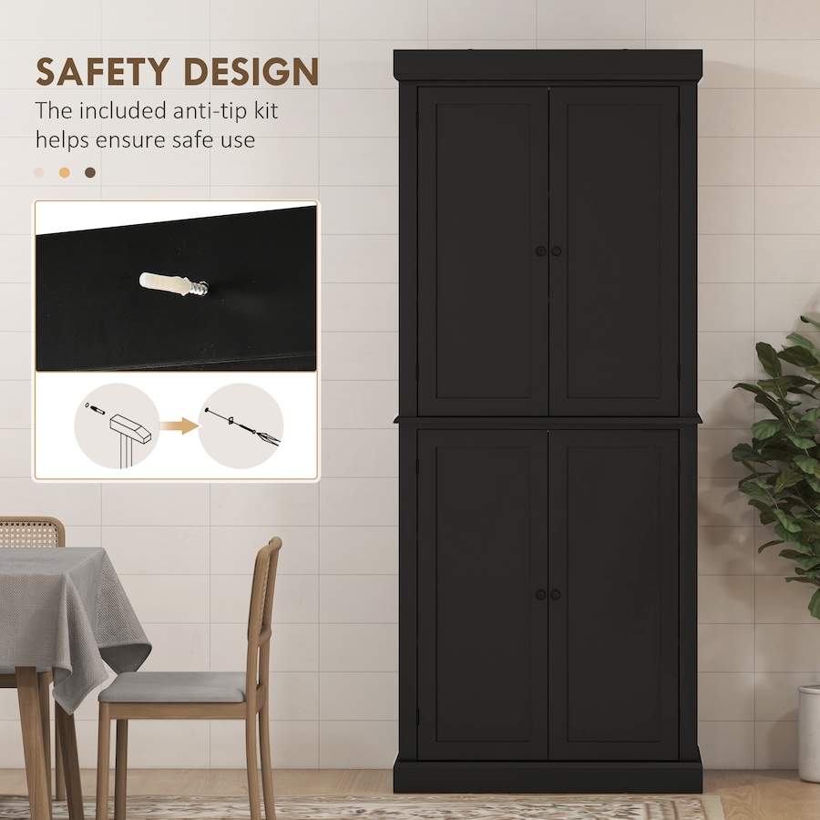 Image 997363_ALTMORE13.jpg, Product 997-363 / Price $290.99 - $309.99, HOMCOM Freestanding 4 Door Kitchen Pantry Cabinet with Shelves from HOMCOM on TSC.ca's Home & Garden department