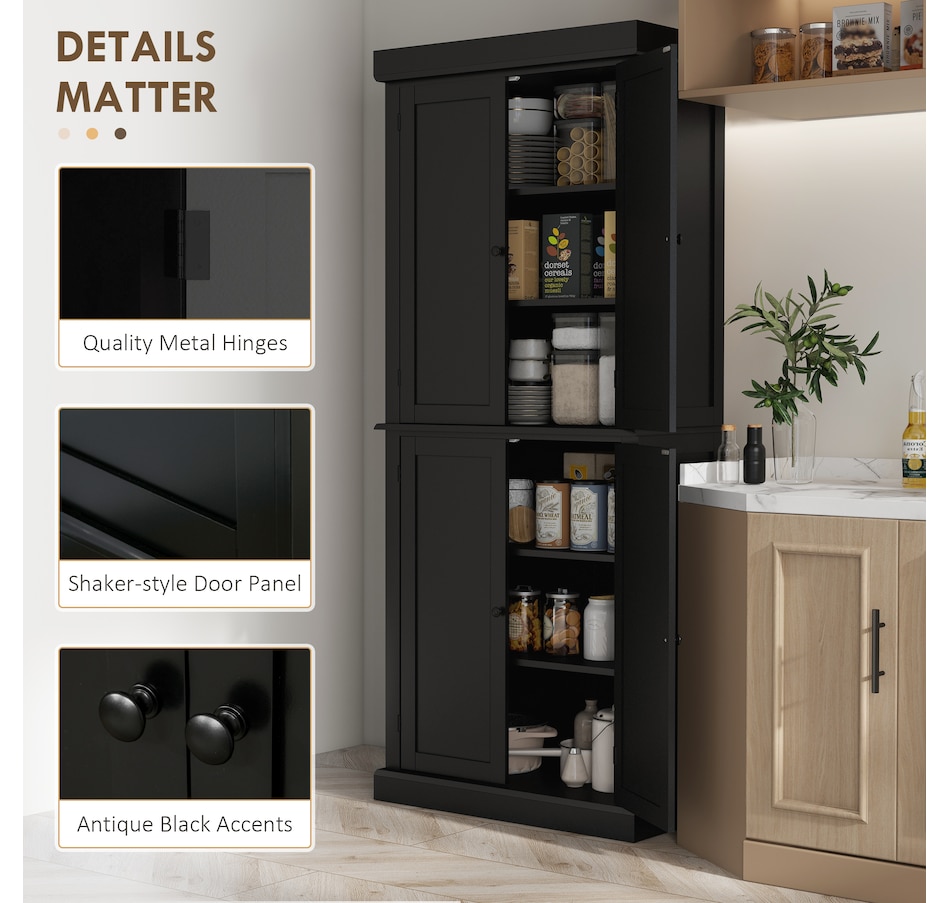 Image 997363_ALTMORE14.jpg, Product 997-363 / Price $289.99 - $369.99, HOMCOM Freestanding 4 Door Kitchen Pantry Cabinet with Shelves from HOMCOM on TSC.ca's Home & Garden department