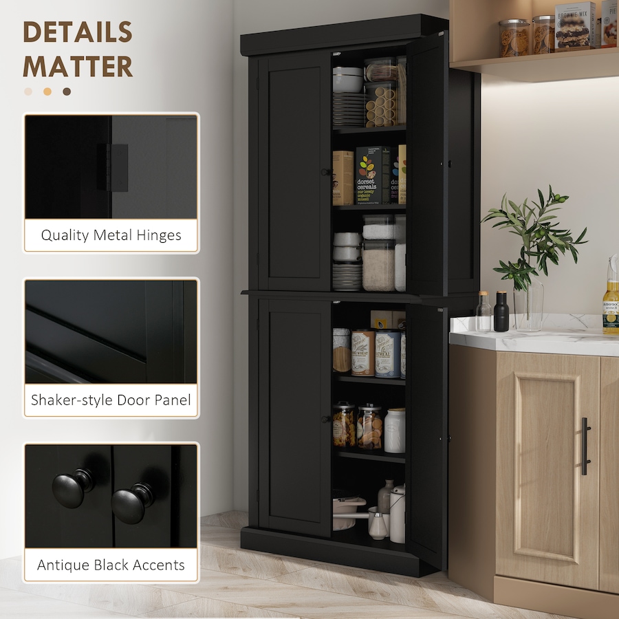 Image 997363_ALTMORE14.jpg, Product 997-363 / Price $290.99 - $309.99, HOMCOM Freestanding 4 Door Kitchen Pantry Cabinet with Shelves from HOMCOM on TSC.ca's Home & Garden department