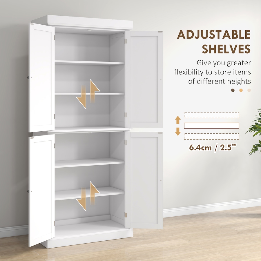 Image 997363_ALTMORE4.jpg, Product 997-363 / Price $290.99 - $309.99, HOMCOM Freestanding 4 Door Kitchen Pantry Cabinet with Shelves from HOMCOM on TSC.ca's Home & Garden department