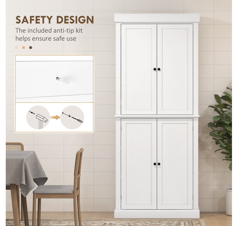 Image 997363_ALTMORE5.jpg, Product 997-363 / Price $289.99 - $369.99, HOMCOM Freestanding 4 Door Kitchen Pantry Cabinet with Shelves from HOMCOM on TSC.ca's Home & Garden department