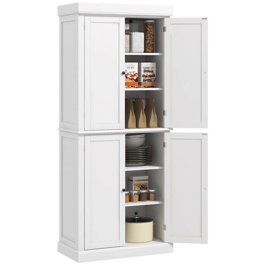 Image 997363_ST01.jpg, Product 997-363 / Price $290.99 - $309.99, HOMCOM Freestanding 4 Door Kitchen Pantry Cabinet with Shelves from HOMCOM on TSC.ca's Home & Garden department