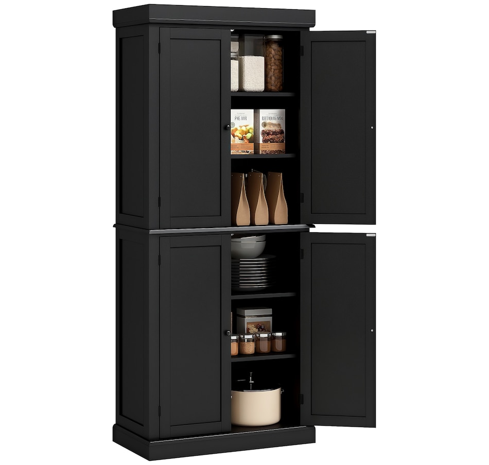 Image 997363_ST02.jpg, Product 997-363 / Price $289.99 - $369.99, HOMCOM Freestanding 4 Door Kitchen Pantry Cabinet with Shelves from HOMCOM on TSC.ca's Home & Garden department