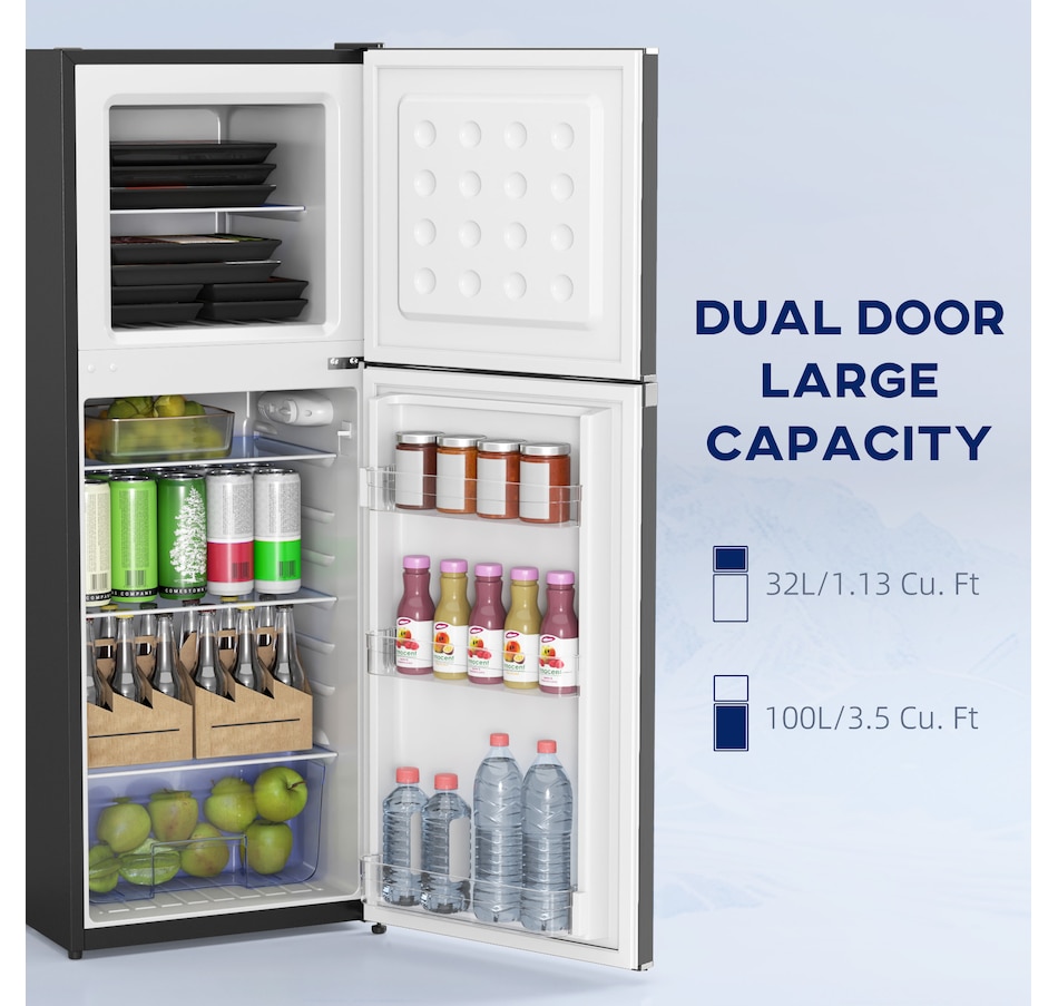 Image 997364_ALTMORE11.jpg, Product 997-364 / Price $419.99, HOMCOM Mini Fridge with Freezer 4.6 Cu.Ft 2 Door Small Refrigerator from HOMCOM on TSC.ca's Kitchen department