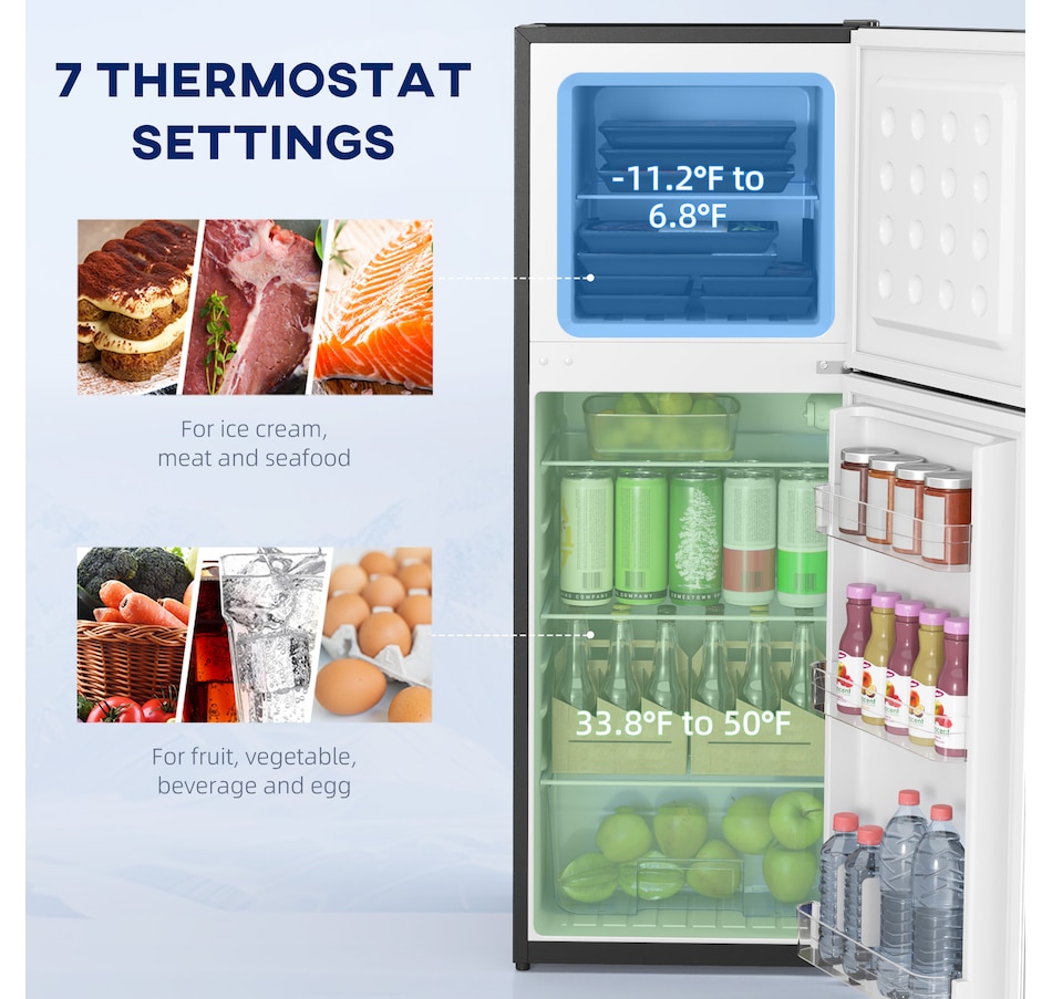 Image 997364_ALTMORE12.jpg, Product 997-364 / Price $419.99, HOMCOM Mini Fridge with Freezer 4.6 Cu.Ft 2 Door Small Refrigerator from HOMCOM on TSC.ca's Kitchen department