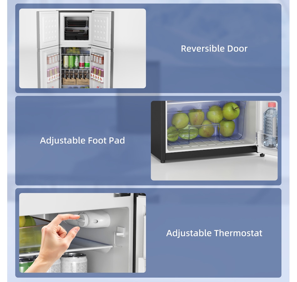 Image 997364_ALTMORE14.jpg, Product 997-364 / Price $419.99, HOMCOM Mini Fridge with Freezer 4.6 Cu.Ft 2 Door Small Refrigerator from HOMCOM on TSC.ca's Kitchen department