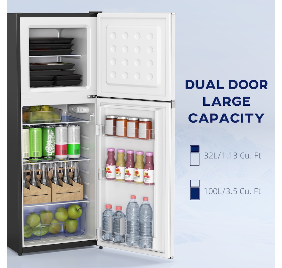 Image 997364_ALTMORE3.jpg, Product 997-364 / Price $419.99, HOMCOM Mini Fridge with Freezer 4.6 Cu.Ft 2 Door Small Refrigerator from HOMCOM on TSC.ca's Kitchen department