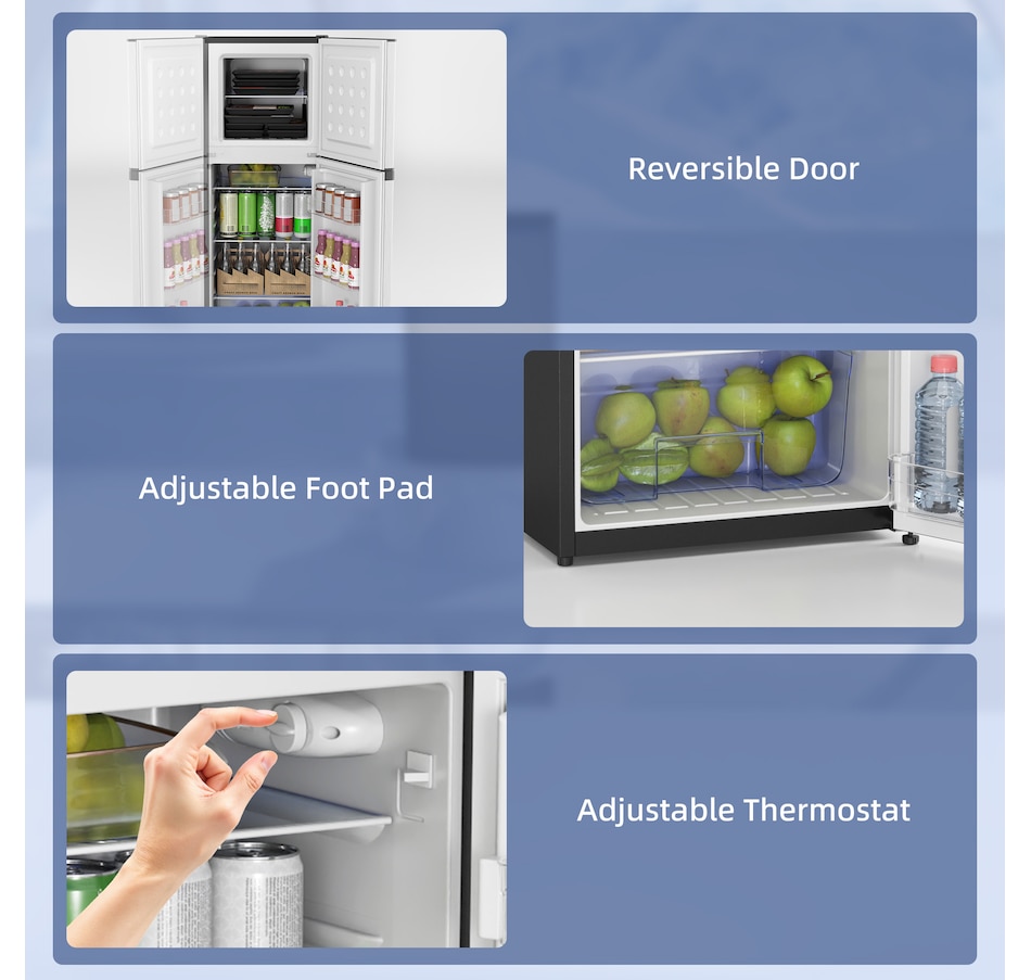 Image 997364_ALTMORE6.jpg, Product 997-364 / Price $419.99, HOMCOM Mini Fridge with Freezer 4.6 Cu.Ft 2 Door Small Refrigerator from HOMCOM on TSC.ca's Kitchen department