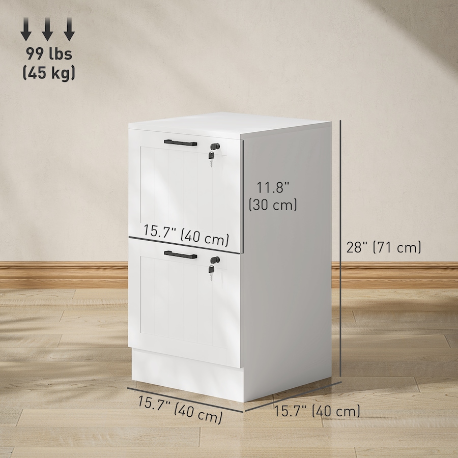 Image 997365_ALTMORE10.jpg, Product 997-365 / Price $119.99 - $123.59, HOMCOM 2 Drawer File Cabinet with Lock Filing Cabinet for A4 Letter from HOMCOM on TSC.ca's Home & Garden department