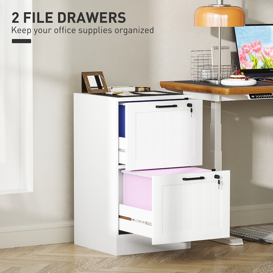 Image 997365_ALTMORE11.jpg, Product 997-365 / Price $119.99 - $123.59, HOMCOM 2 Drawer File Cabinet with Lock Filing Cabinet for A4 Letter from HOMCOM on TSC.ca's Home & Garden department