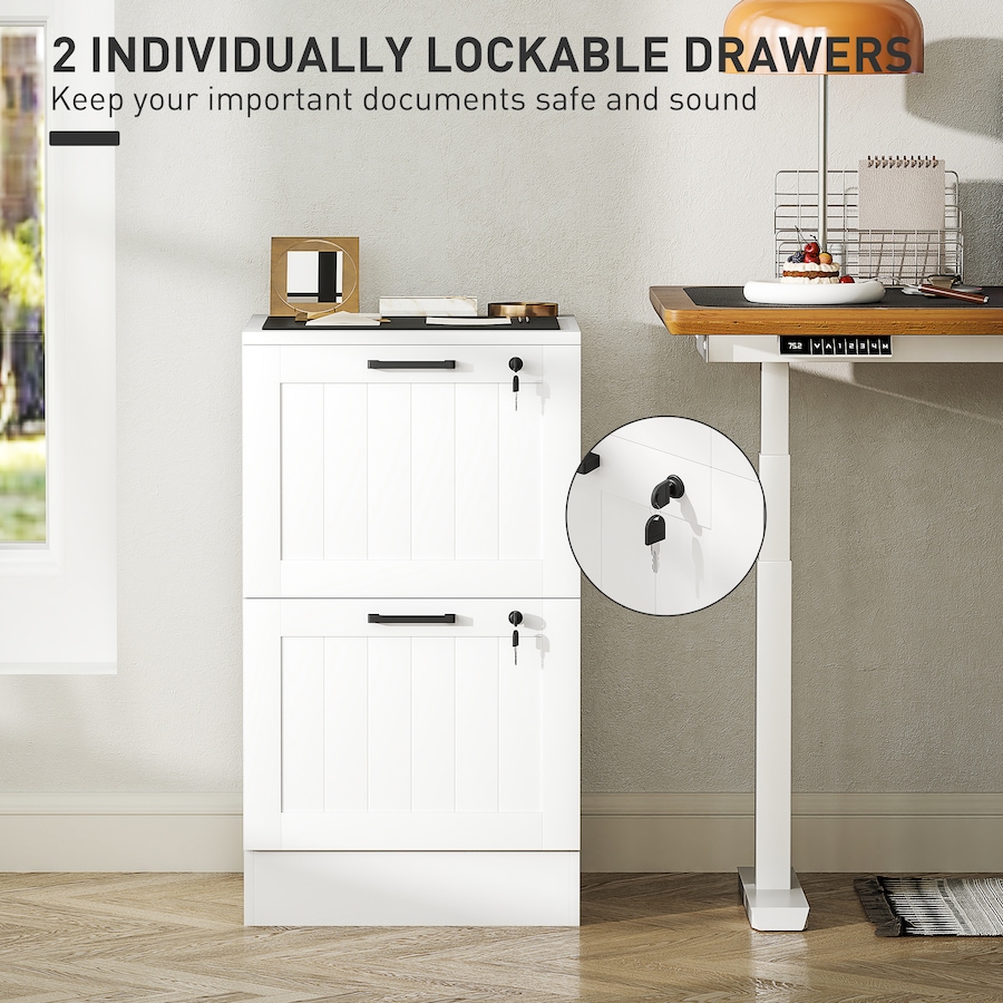 Image 997365_ALTMORE13.jpg, Product 997-365 / Price $119.99 - $123.59, HOMCOM 2 Drawer File Cabinet with Lock Filing Cabinet for A4 Letter from HOMCOM on TSC.ca's Home & Garden department