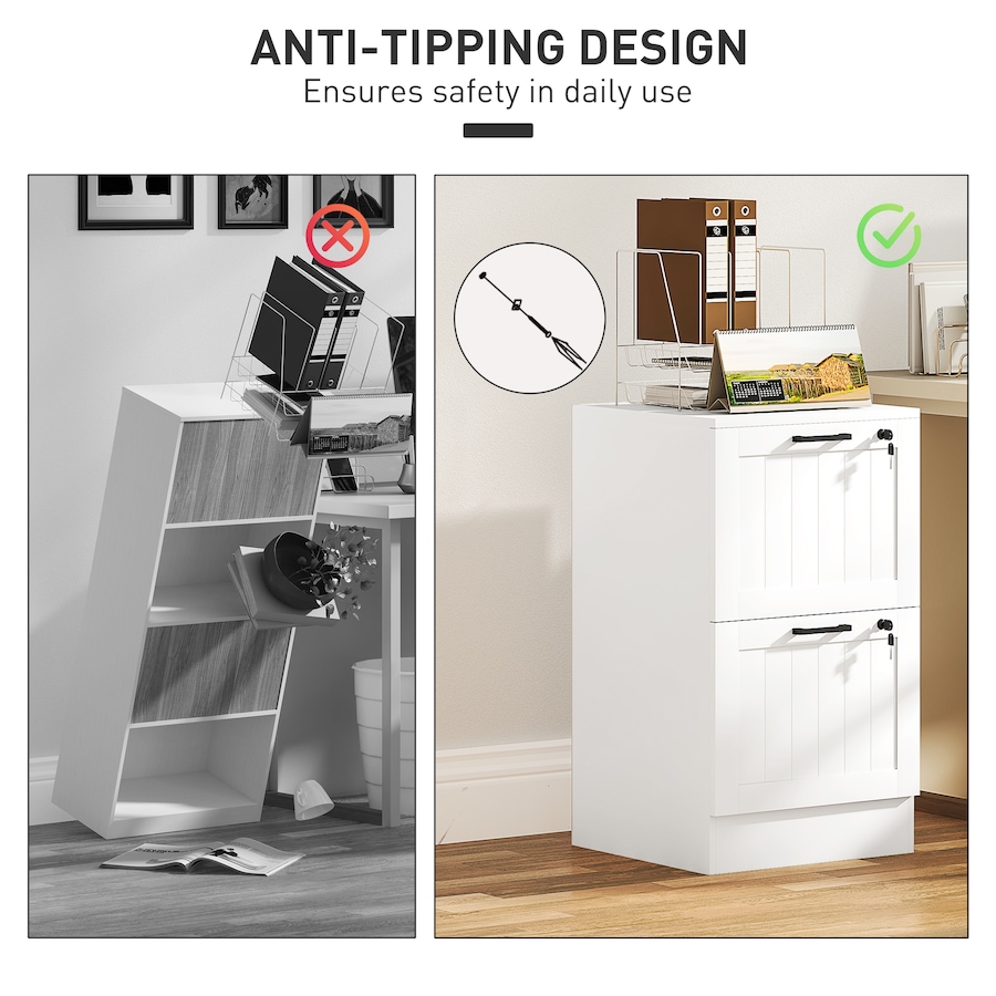 Image 997365_ALTMORE14.jpg, Product 997-365 / Price $119.99 - $123.59, HOMCOM 2 Drawer File Cabinet with Lock Filing Cabinet for A4 Letter from HOMCOM on TSC.ca's Home & Garden department