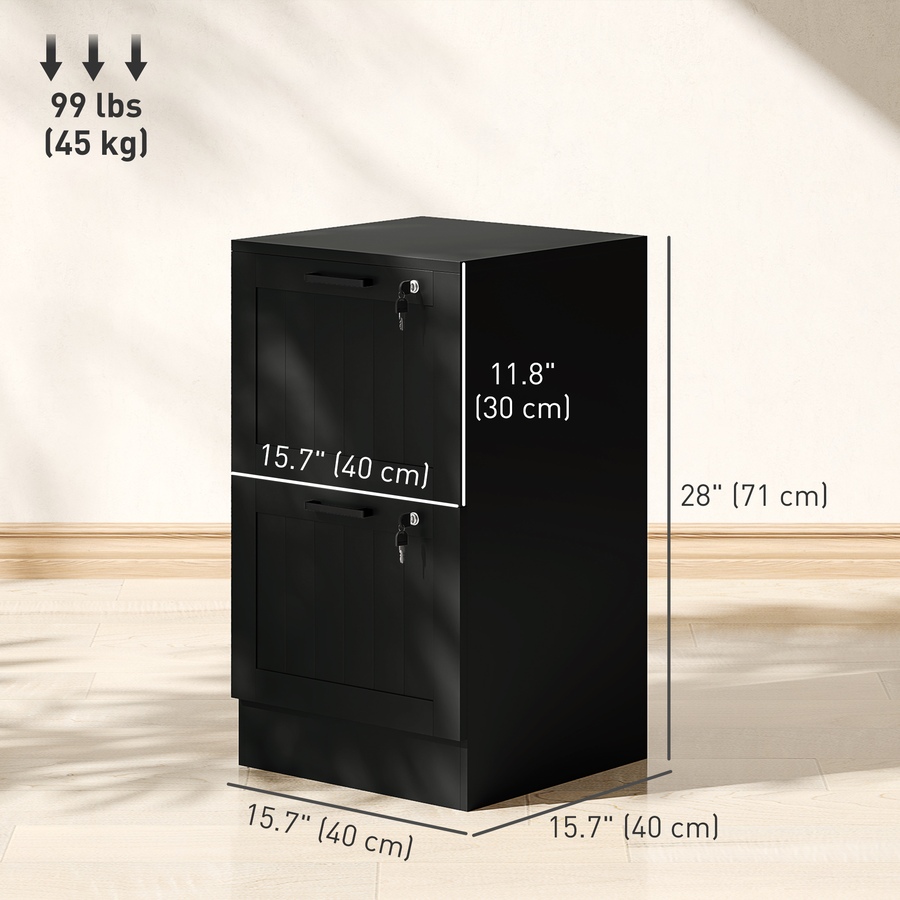Image 997365_ALTMORE2.jpg, Product 997-365 / Price $119.99 - $123.59, HOMCOM 2 Drawer File Cabinet with Lock Filing Cabinet for A4 Letter from HOMCOM on TSC.ca's Home & Garden department