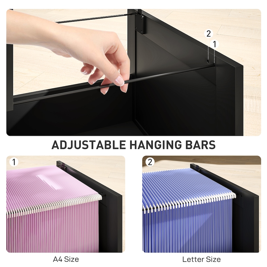Image 997365_ALTMORE4.jpg, Product 997-365 / Price $119.99 - $123.59, HOMCOM 2 Drawer File Cabinet with Lock Filing Cabinet for A4 Letter from HOMCOM on TSC.ca's Home & Garden department