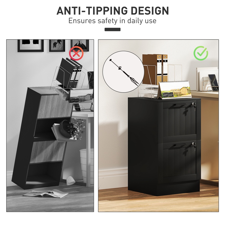 Image 997365_ALTMORE6.jpg, Product 997-365 / Price $119.99 - $123.59, HOMCOM 2 Drawer File Cabinet with Lock Filing Cabinet for A4 Letter from HOMCOM on TSC.ca's Home & Garden department